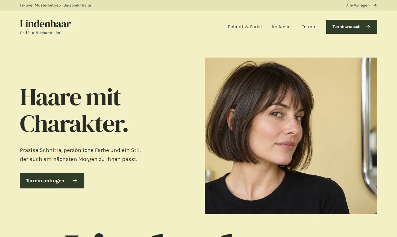Website-Vorschau von Coiffeur Lindenhaar