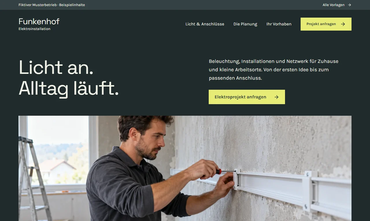 Website-Vorschau von Elektro Funkenhof AG